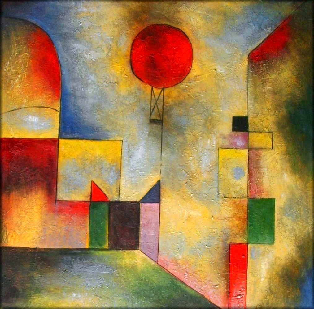 Quality Hand Painted OIL Painting Paul Klee RED Balloon Repro Size